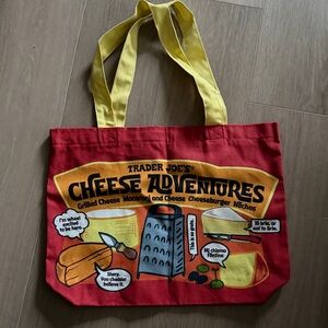 Trader Joe's Red and Yellow Cheese Adventures Tote Bag